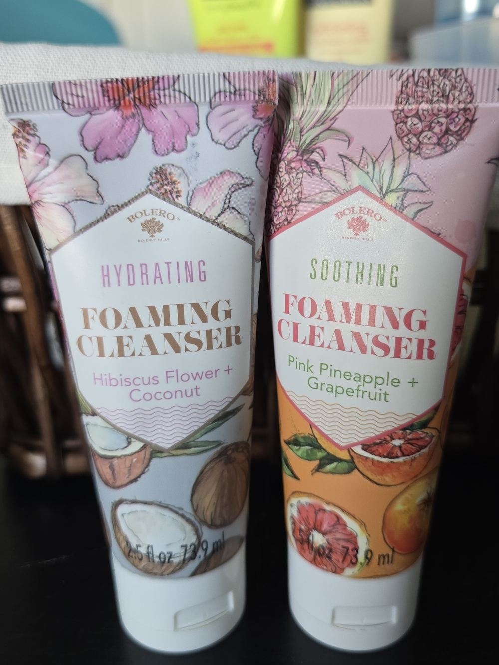 Bolero Foaming Cleanser Bundle Hibiscus Coconut + Pink Pineapple Grapefruit